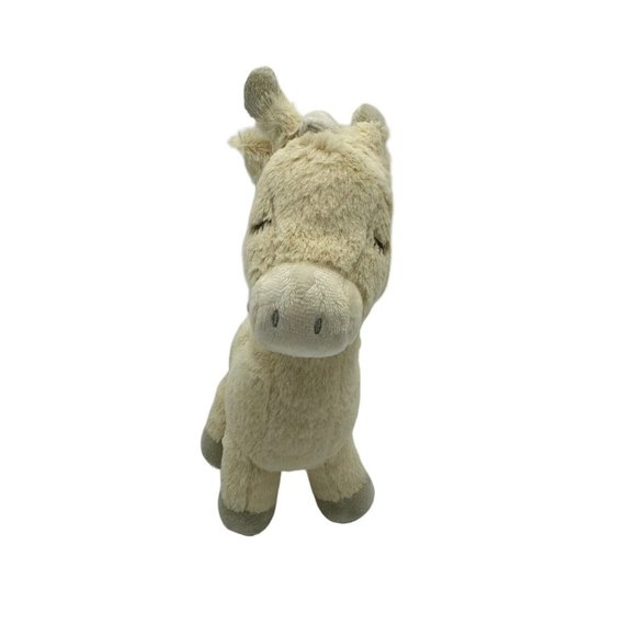 Kelly Toys Cream And Gray 14” Giraffe Plush With Rattle Baby Toy - Picture 5 of 7